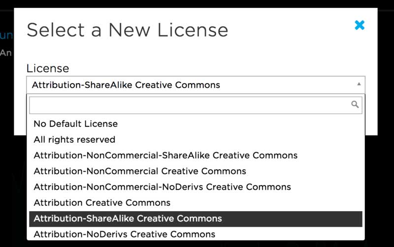Select a New License